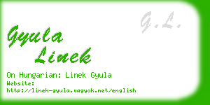gyula linek business card